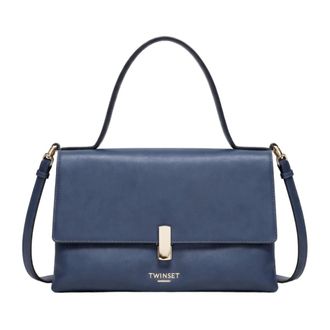 Twinset Handbags, female, Blue, Size: ONE SIZE Top-handle Bag