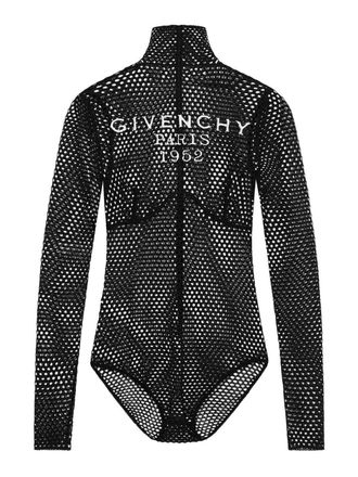 Givenchy Mesh Bodysuit With Embroidered Logo