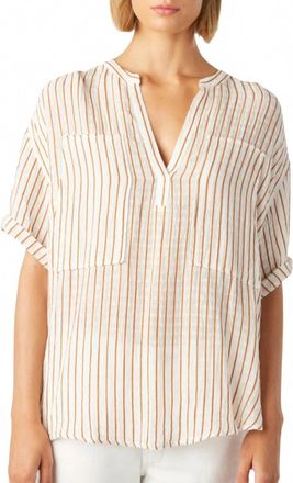 Amo Womens Antoinette Shirt In Sepia/natural