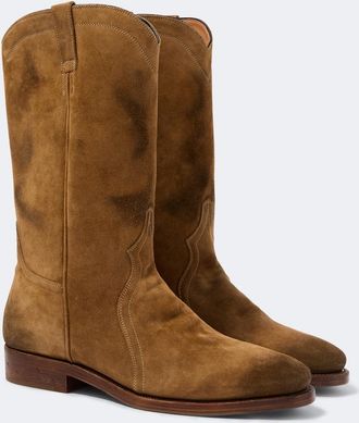 Jil Sander Botines de ante desgastados