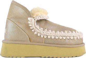 Mou Mini Eskimo Platform Boot Stone Metallic