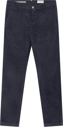 Jacob Cohen Broeken, Heren, Blauw, W36, Katoen, Slim-Fit Corduroy Broek