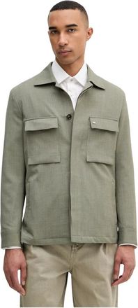 Michael Kors Jassen, Heren, Groen, XL, Wol, Shirt Jacket