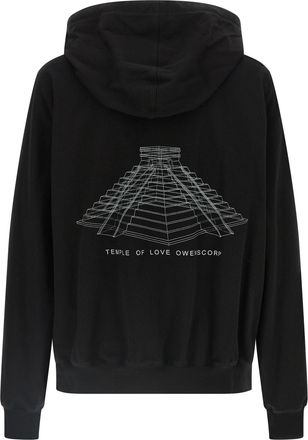 Rick Owens Mens Black Cotton Sweatshirt Clothing