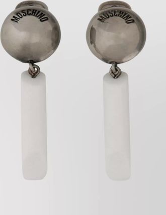 Moschino logo earrings
