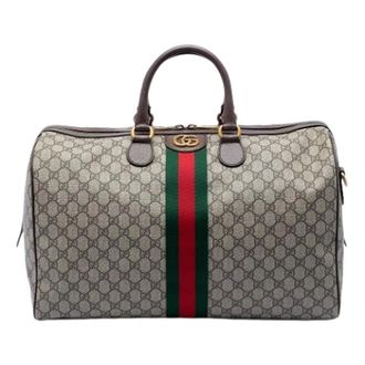 Gucci Pre-owned Ophidia Boston - Dames - Pre-owned - Beige - Maat: ONE Size Leer