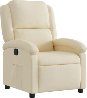 vidaXL Sillón reclinable de tela crema Vidaxl