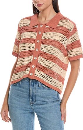 ANNA KAY Anna Kay Vito Crochet Polo Sweater
