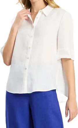 Tyler B&ouml;e Tommy Linen Shirt In White