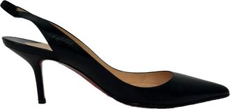 Christian Louboutin Christian Louboutin Kate 55 Slingback Pumps in Zwart Leer