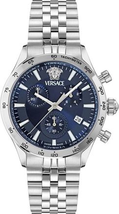 Versace Hellenyium Chronograph Quartz Blue Dial Mens Watch VECFA0124