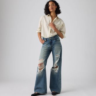 Levi's Loose Boot Jeans - Womens - 24X31 - Medium Wash / Well Ventilated