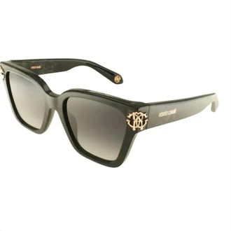 Roberto Cavalli Womens Square Sunglasses In Black / Grey