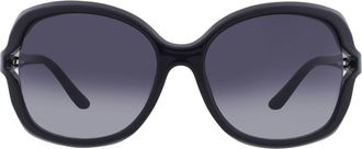 Guess Smoke Gradient Butterfly Ladies Sunglasses GF00057 01B 60