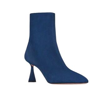 Aquazzura Blue Suede Amore Bootie 75 Size 39