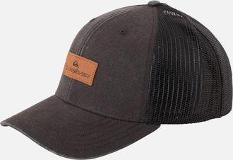 Quiksilver Mens Quiksilver Mens Down The Hatch Trucker Baseball Cap - Black/Grey - Size: ONE size