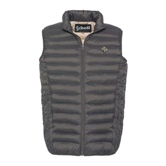 Schott NYC Mouwloze Puffer Bodywarmer - Heren - Bodywarmers - Grijs - S - Nylon - Jassen