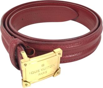 Louis Vuitton Pre-owned Belts, female, Red, Size: ONE SIZE Pre-owned Leather Belt