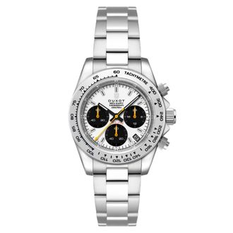 Duxot Accelero Chronograph Tachymeter White Dial Mens Watch DX-2065-AA