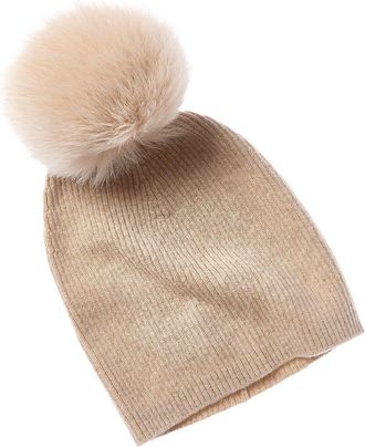 Sofiacashmere Sofiacashmere Lurex Rib Cashmere Hat
