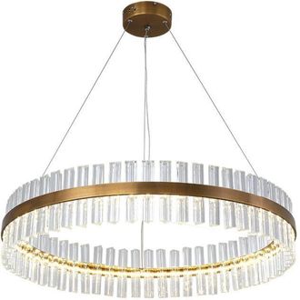 OEM Prismas De Cristal De Luxemburgo - L&aacute;mpara De Ara&ntilde;a 600x50 Mm, Led 40w, Lat&oacute;n