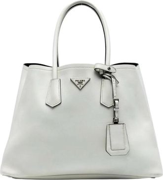 Prada Pre-owned Leren Tote Bag - Dames - Vintage Shopper - Wit - ONE Size - Leer - Vintage