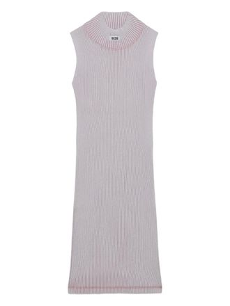GCDS Ribgebreide midi-jurk - Paars