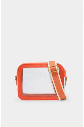 Katie Loxton Womens Clear Stadium Bag In Deep Orange