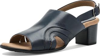 Trotters Mariam Sandals Womens Dress Sandals Navy : 10.5 N (AA), Leather