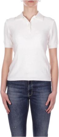 Max Mara Polo Shirt - Dames - Polos - Wit - L - Katoen - Tops