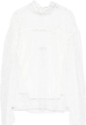 Twinset Lace Ruffle Knit - Dames - Blouses - Wit - L - Overhemden