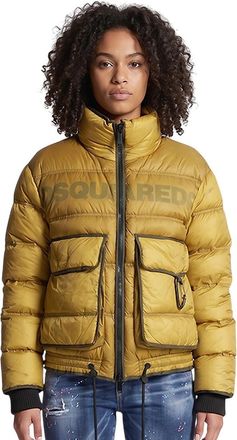 Dsquared2 Yellow Logo Logo Jacket