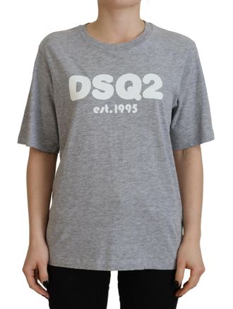 Dsquared2 Dsquared&sup2; Logo Cotton Crewneck Short Sleeve Tee Womens T-shirt (Pre-Owned)