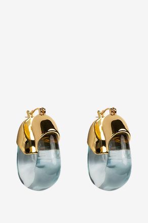 Lizzie Fortunato Creolen aus Acryl und Messing Organic Aqua