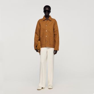 Sandro Square Cross denim jacket