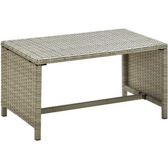 vidaXL Furniture Limited - Mesa De Centro De Rat&aacute;n Sint&eacute;tico Beige