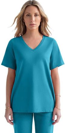 Roaman's Plus Size Ultimate Short Sleeve Swing Tee in Deep Teal at Nordstrom, Size 28