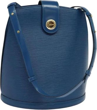 Louis Vuitton Tweedehands leren Louis Vuitton tassen - Dames - Vintage Schoudertas - Blauw - ONE Size - Leer - Vintage