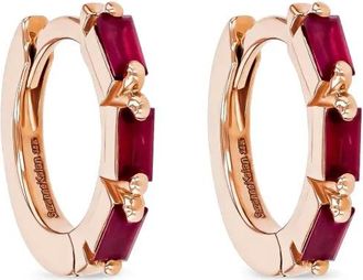 Suzanne Kalan Orecchini a cerchio in oro rosa 18kt con rubini