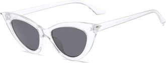 Generic Small Frame Womens Vacation Sunglasses Outdoor Mens Commuter Driving Sun Glasses(Clear)