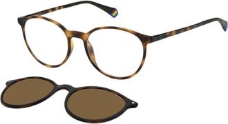 Polaroid Clip-On Magnetische Zonnebril - unisex - Brillen - Bruin - 52 MM - Accessoires