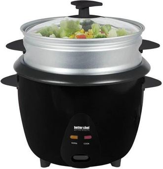 Better Chef 5 Cup Rice Cooker with Food Steamer Attachment in Black at Nordstrom