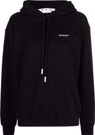 Off-white (WMNS) Off-White Diag Regular Hoodie Black White OWBB032C99JER0011001