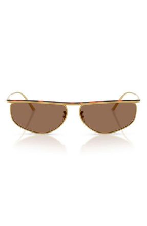 Oliver Peoples x KHAITE 59mm Oval Sunglasses in Gold/Dark Mahogany /Brown at Nordstrom