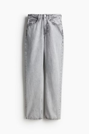 H&M Straight High Jeans - Grau