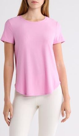 Beyond Yoga On the Down Low T-Shirt in Pink Haze Heather at Nordstrom Rack, Size X-Small