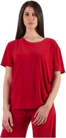 Norma Kamali Mujer, Camisetas, Rojo, Talla: S