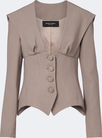 Georges Hobeika Single-breasted silk-blend jacket