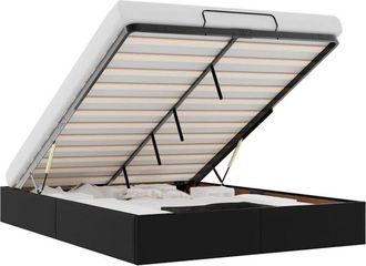 vidaXL Estructura De Cama Otomana Sin Colch&oacute;n Negro 140x190 Cm Vidaxl