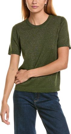 St. John Metallic Crewneck Sweater